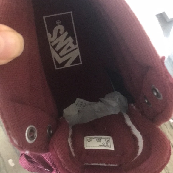 Vans Burgundy Suede Filmore shoes 9.0 - Picture 3 of 4